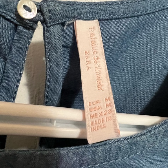 Zara Cold Shoulder Denim Dress - Picture 5 of 5